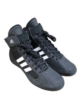 Adidas HVC 2 Wrestling Shoes Black and White AQ3325 Men's Size 8.5